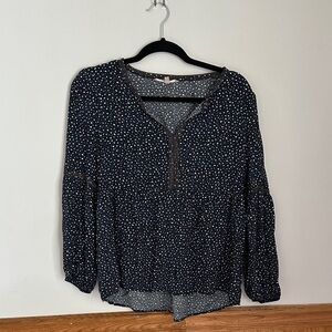 Women's Navy Blue animal print Blouse